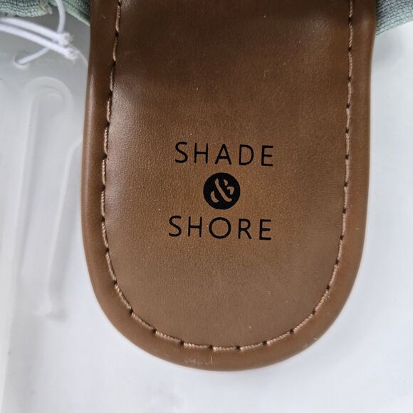 Shade & Shore Women's Size 5 Maddie Sandal Green Flat New - Picture 3 of 4